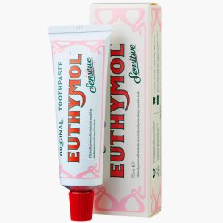 Euthymol Sensitive Fluor Tandpasta 75 ml.