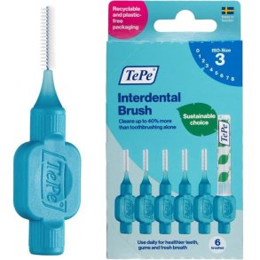 TePe Interdentalbrster Original 6 pcs. Bl 0,6 mm. ISO 3