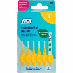 TePe Mellemrumsbrster Original 6 stk. Gul 0.7 mm. ISO 4