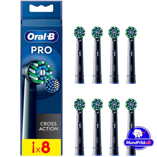 Oral-B 8 stk. Black PRO CrossAction Tandbrstehoveder