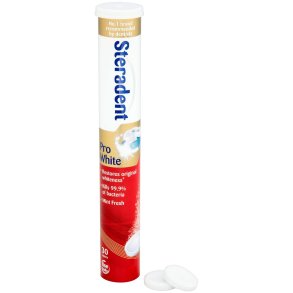 Rensetabletter til Protese STERADENT Pro White 30 stk.