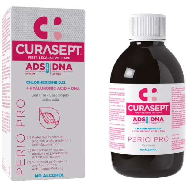 Munvatten 0,12 % CURASEPT Perio Pro Hyaluronic + DNA 200 ml
