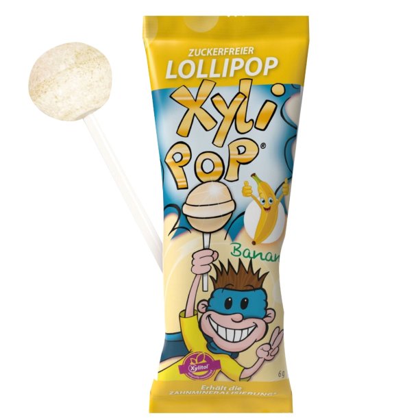 Xylitol Slikkepind MIRADENT Xylipop Banana 6g