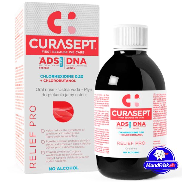 Chlorhexidin-Mundsplung 0,20 % CURASEPT ADS DNA 220 Relief Pro 200 ml