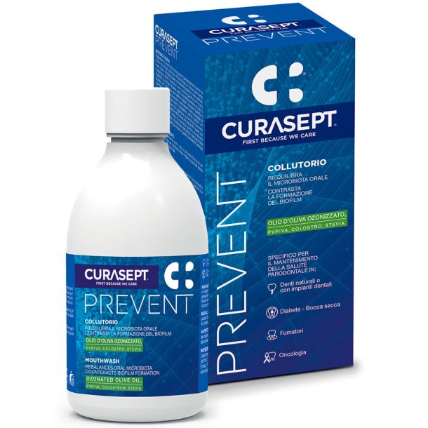 Terapeutisk Mundskyl Flsomme Slimhinder &amp; Paradentose CURASEPT Prevent 300 ml