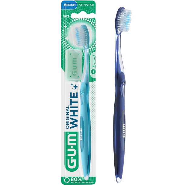 GUM Original White 563 Tandborste Medium