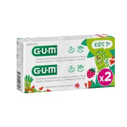 GUM Brnetandpasta 2 x 50 ml. Kids Strawberry 3+
