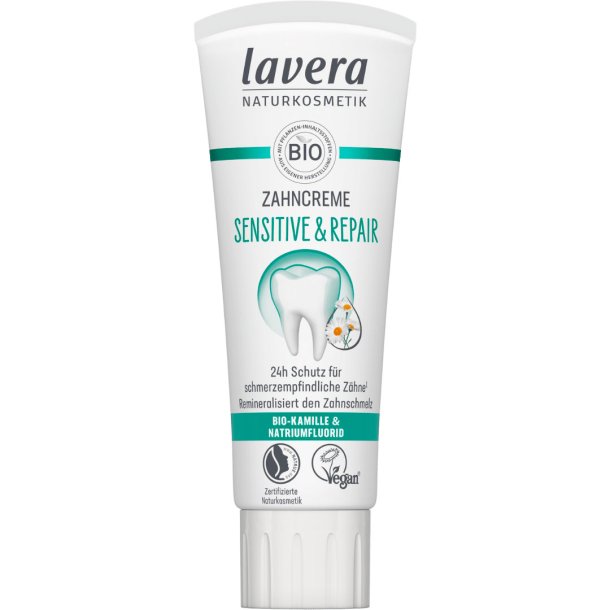 Naturlig Tandpasta LAVERA Sensitive &amp; Repair Med Fluor 75 ml