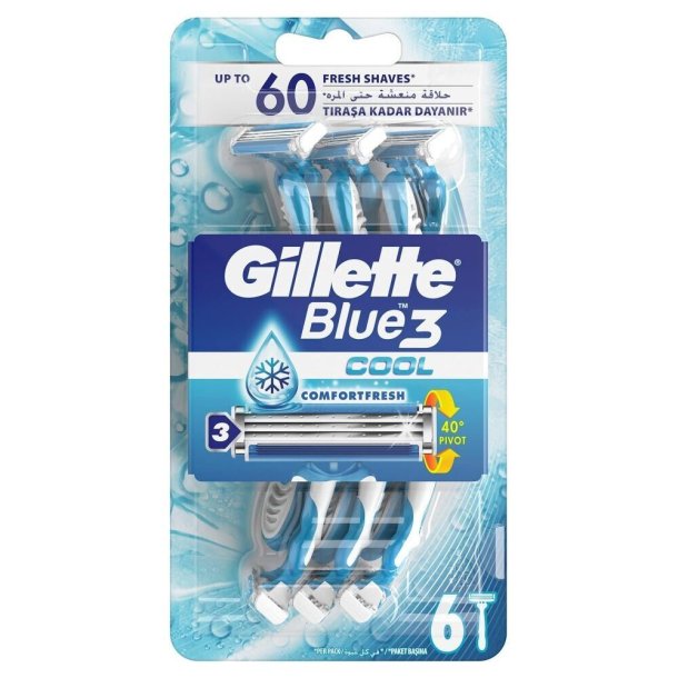 Gillette Blue3 Cool Comfortfresh Engangsskrabere 6-pk.