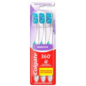 Colgate Soft tannbrster, 3 pcs. 360 Deep Clean Sensitive
