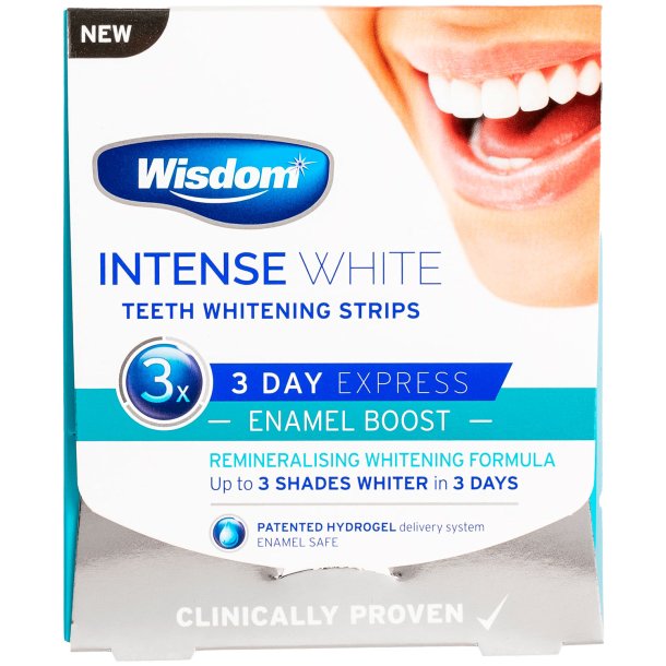 Tandblekning Strips WISDOM Intense White Enamel Boost 3 Days Express 6 st