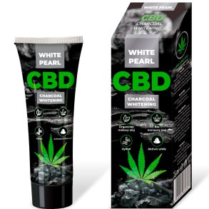 CBD Tandpasta med Xylitol WHITE PEARL Charcoal Whitening 75 ml