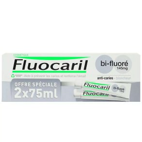 FLUOCARIL Whitening Tandpasta 2 x 75 ml Bi-fluorid 145mg