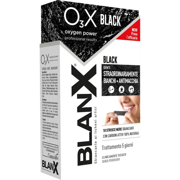 Tandblegningsstrimler BLANX O3X Black Oxygen Power Strips 10 stk.