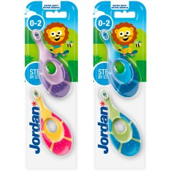 JORDAN Brnetandbrster 2 stk. Step 1 - 0-2 r