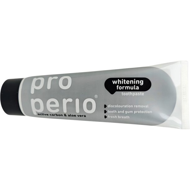 Naturlig Whitening Tandpasta PRO PERIO Active Carbon &amp; Aloe Vera 125 ml