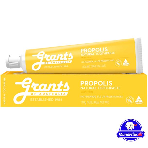 Naturlig Propolis Tandpasta GRANTS Xylitol &amp; Tea Tree Fluorfri 110g