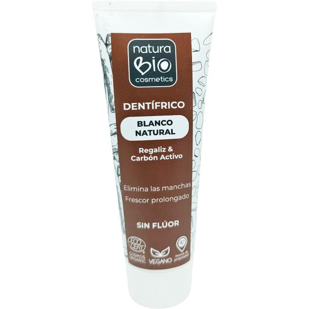 Ekologisk Whitening Tandpasta NATURABIO Licorice &amp; Charcoal 75ml