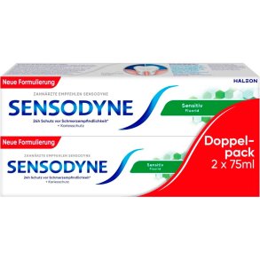 SENSODYNE Tandpasta 2 x 75 ml Sensitiv Fluorid