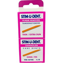 STIM-U-DENT Tr Tandstikker Thin 4 x 40 stk