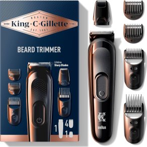 GILLETTE King C. Elektrisk Skgtrimmer inkl. 4 Kamme