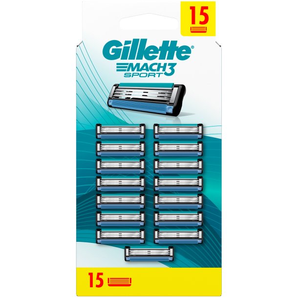 GILLETTE Mach3 Sport Barberblade 15 stk.