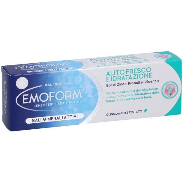 Xylitol Tandkrm mot Dlig Andedrkt EMOFORM Fresh Breath 75 ml.