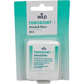 Premium Tanntrd med Tea Tree Oil & Fluor WILD TEBODONT-F Stretch Floss 50 mtr.