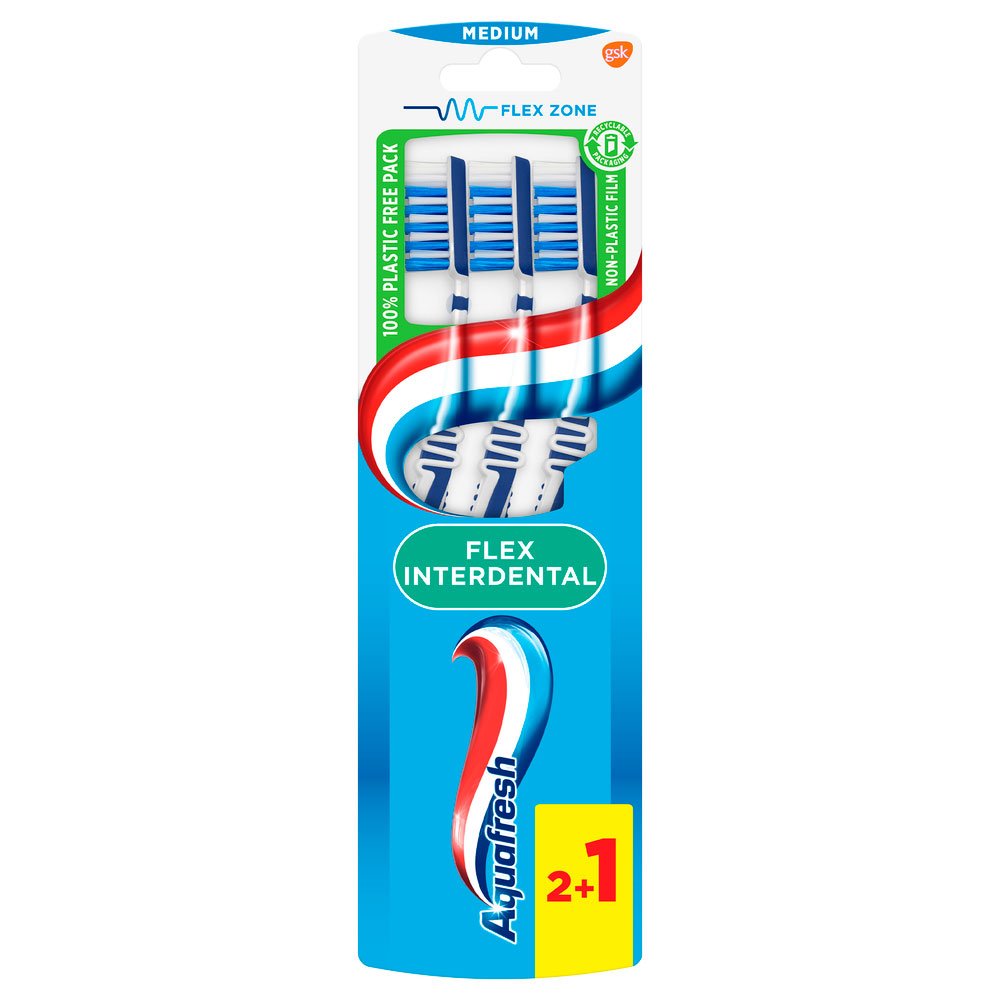 AQUAFRESH Tandbørster 3 stk. Flex Interdental Medium
