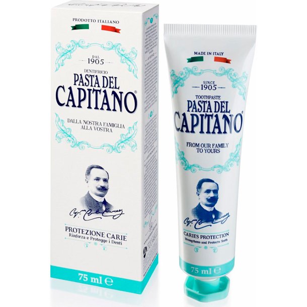 Italiensk Tandpasta PASTA DEL CAPITANO Caries Protection 75 ml.