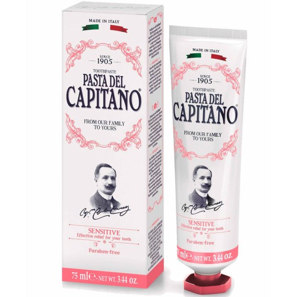 Italiensk Hydroxyapatit Tandpasta PASTA DEL CAPITANO Sensitive 75 ml.