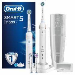 Oral-B SMART 5 5100s Elektrische Zahnbrste + Etui &amp; Extra Brstenkpfe