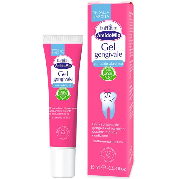 Xylitol Gel for lindring ved tannfrembrudd EUPHIDRA Amido Mio 15 ml