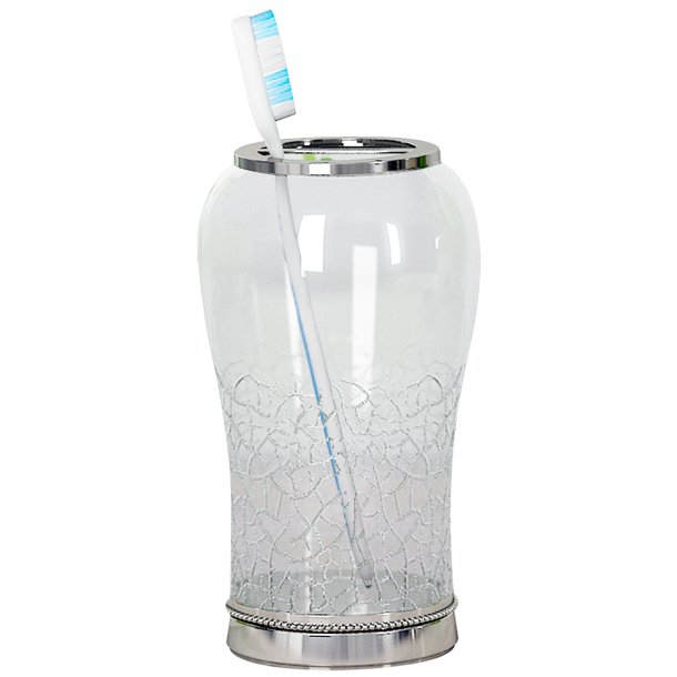 Tandbrsteholder Coyote Crackled Glas &amp; Rustfrit Stl