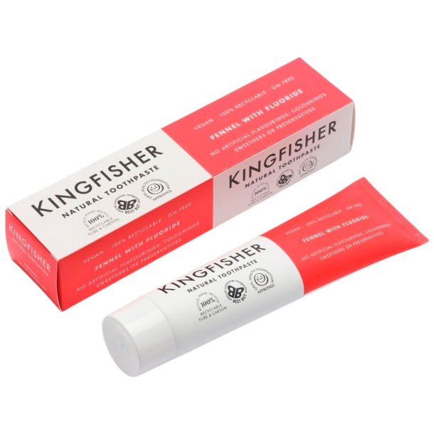 Naturlig Tandpasta med Fluor KINGFISHER Fennel 100 ml