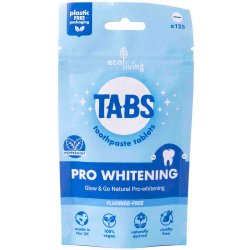 Tandkrmstabletter ECOLIVING Whitening Pro Peppermint Fluorfri 125 st.