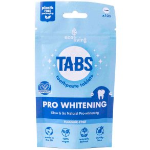 Tandkrmstabletter ECOLIVING Whitening Pro Peppermint Fluorfri 125 st.