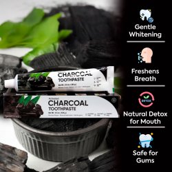Xylitol Whitening Tandpasta YUNANI Activated Charcoal 184g