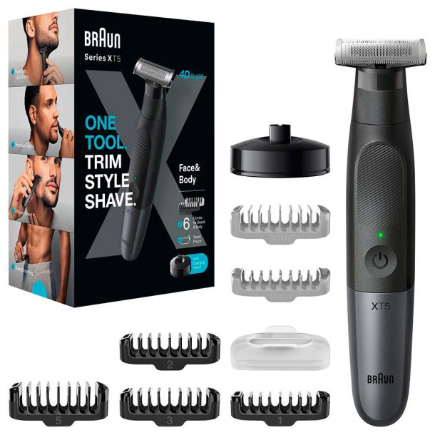 Hrtrimmer fr hela kroppen BRAUN Series XT5 XT5300 Face &amp; Body Trimmer