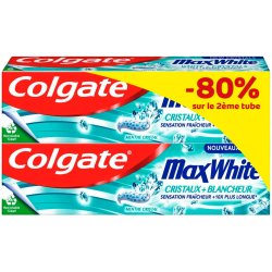 COLGATE Whitening Tandpasta 2 x 75 ml. Max White Cooling Crystals