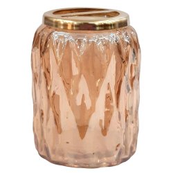 Tandbrsteholder NU Steel Amber Glas &amp; Guldfarvet Stl