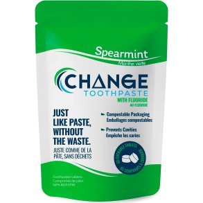 Hydroxyapatit Tandpasta Tabletter CHANGE Xylitol Spearmint med Fluor 65 stk.