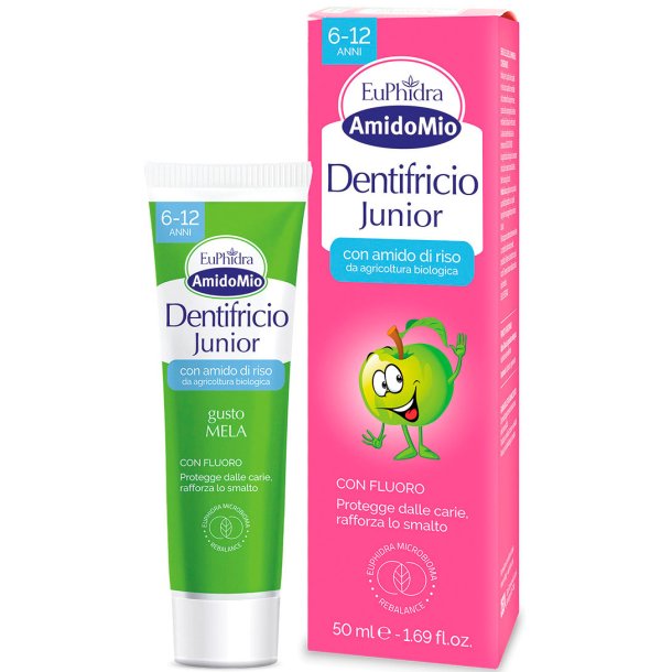 Xylitol Barnetannkrem EUPHIDRA Junior Apple 6-12 r 50 ml