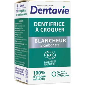 Naturlig Whitening Tandkrm Tabletter DENTAVIE Xylitol & Bicarbonate 60 st.
