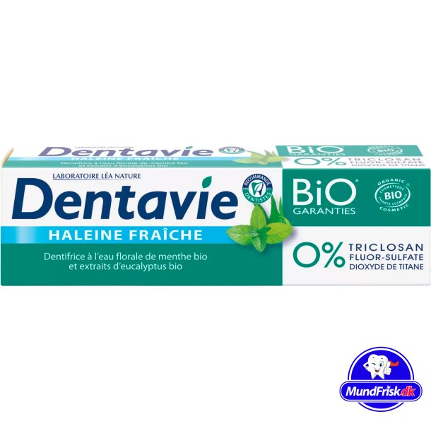 Ekologisk Tandkrm DENTAVIE Fresh Breath Mint &amp; Eucalyptus 75 ml