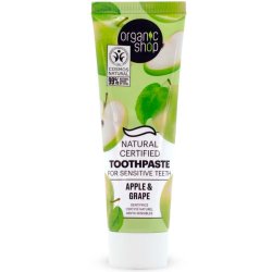 Naturlig Tannkrem ORGANIC SHOP Sensitive Teeth Apple &amp; Grape 100g