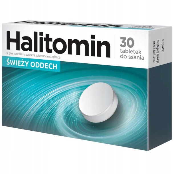 Xylitol Sugtabletter mot dlig andedrkt HALITOMIN 30 st.