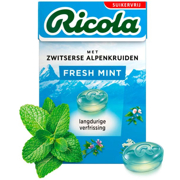 RICOLA Urtebolsjer Fresh Mint Pse 50g
