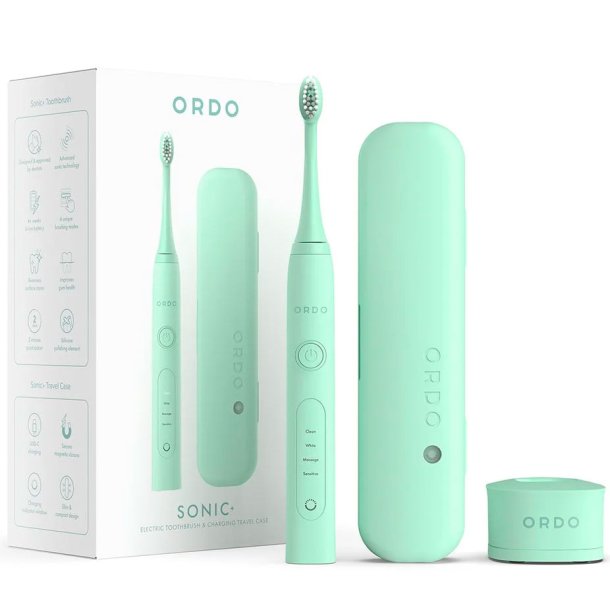 ORDO Sonic+ El-tandbrste + Opladningsetui Mint Green
