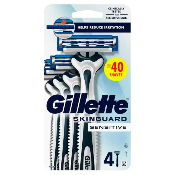 GILLETTE SkinGuard Sensitive Engangsskrabere 4 stk.